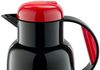ROTPUNKT Isolierkanne 1,0 ltr. Glaseinsatz I 24 Std warm 36 std kalt I Made in Germany, 1 l, (Kaffeekanne I Teekanne, 970 onyx/cayenne), Glaskolben aus doppelwandigem Rosalin-Glas Bild 2