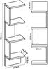 Wandregal Omn 2er Set 93x24x15 cm Weiß / Holzoptik [en. casa] Bild 3