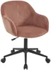 Vente-unique - MARENZIA Office chair StoffSamt Puderrosa - B 64 cm x H 87 cm77 cm x L 58 cm Bild 4