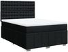 vidaXL Boxspringbett mit Matratze Schwarz 140x200 cm Stoff 3291707 Bild 2