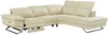 Vente-unique - PUNO Sofa Leder Beige - B 239 cm x H 76 cm x L 299 cm Bild 5
