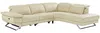 Vente-unique - PUNO Sofa Leder Beige - B 239 cm x H 76 cm x L 299 cm Bild 5