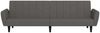 vidaXL Schlafsofa 2-Sitzer Dunkelgrau Samt 375859 Bild 5