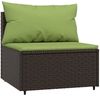 vidaXL 3-tlg. Garten-Lounge-Set mit Kissen Braun Poly Rattan 319835 Bild 4