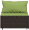 vidaXL 3-tlg. Garten-Lounge-Set mit Kissen Braun Poly Rattan 319835 Bild 5