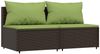 vidaXL 3-tlg. Garten-Lounge-Set mit Kissen Braun Poly Rattan 319835 Bild 3