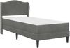 vidaXL Bettrahmen mit Kopfteil Dunkelgrau 90 x 190 cm Samt 3415367 Bild 3
