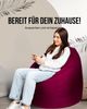 PATCH HOME Sitzsack Tropfenform – Jumbo – Weinrot, bequemer Sitzsack aus Luxus-Polyester-Gewebe, bereits befüllt Bild 2