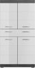 furnling Midischrank Scott 1 Schublade, 4 Türen, 4 Fächer, Badmöbel, Badschrank, 74 cm breit Bild 5