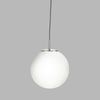 Pendelleuchte, Satin-Silber, Opal, Glas, Kugel, Dimmbar Bild 2
