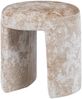 Polsterhocker Charlie - Strukturstoff Beige Bild 1