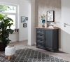 Stella Trading Jasmin Kommode in Graphit, Artisan Eiche Optik - Kommode im Landhausstil mit Schubladen und viel Stauraum - 115 x 102 x 41 cm (B/H/T) Bild 5