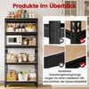 Yaheetech Standregal, Schwerlastregal Lagerregale Kellerregal, 5 verstellbare Ablagen, Stahl Schwarz, 150 x 30 x 70 cm Bild 5