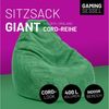 Lumaland Relax Set Cord – Sitzsack Giant + Pouf | Besser als Sofa, Sessel & Co. | XXL Bean Bag + Sitzpouf Hocker mit Füllung (EPS Perlen) für Indoor | Bodensofa für Wohnzimmer, Schlafzimmer & Gaming Bild 3