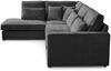 Beautysofa Ecksofa mit dekorativen Kissen PARMA, im modernes Design, klassische Polsterecke inklusive Wellenfedern, Ottomane links oder rechts wählbar Bild 3