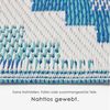 Homescapes Outdoorteppich Outdoor-Teppich Mia aus Polypropylen mit blauem Muster, 150x240 cm, Höhe: 20 mm Bild 4