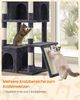 FEANDREA Kletterbaum für Katzen, extra groß, stabiler Katzenkratzbaum mit Kratzsäulen, Plüsch, für große Katzen, dunkelgrau Bild 4