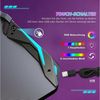 SONNI Gamingtisch Gaming Desk mit LED 140 cm Schreibtisch Computertisch PC ergonomische, mit Getränkehalter und Kopfhörerhaken Bild 4