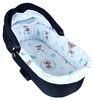 BABYLUX Nestchen für Kinderwagen Stubenwagen BABYWANNE + Matratze 2 Tlg Set Doppelseitig (W14 - Grau + Wald Reh) Bild 4