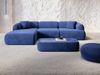 Samtstoff Ecksofa Monteluna L Form - Samtstoff - dunkelblau - Links Bild 2