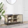 vidaXL Schuhbank Sonoma-Eiche 100x40x53,5 cm Holzwerkstoff und Metall 849215 Bild 3