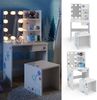 Kinder-Schminktisch Schneeflocke Weiß 54.8 cm mit LED Beleuchtung Vicco Bild 2
