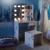 Kinder-Schminktisch Schneeflocke Weiß 54.8 cm mit LED Beleuchtung Vicco Bild 4