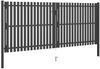vidaXL Gartentor aus Stahl 400 x 150 cm Anthrazit 146336 Bild 2