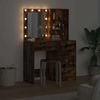 vidaXL Schminktisch 2 pcs Braun 50 x 41 x 135 cm Holzwerkstoff 3334204 Bild 4