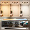 ZMH LED Deckenleuchte Dimmbar Holz Deckenlampe: 2/3-Ringen WohnzimmerlampeLED fest integriert, 3000-6500K, Schwarz Deckenbeleuchtung mit Fernbedienung Design Bild 3