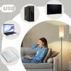 ZMH Stehlampe Wohnzimmer Dimmbar Stehleuchte: LED Standleuchte 3 Farbtemperaturen Vintage Beige Lampenschirm Standlampe mit Seilzugschalter Retro Stoff Leselampe für Schlafzimmer Esszimmer Büro Bild 4
