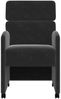 vidaXL Esszimmerstühle mit Rollen 2 pcs Schwarz 58 x 65 x 98 cm Samt 42017880 Bild 4