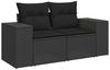 vidaXL 7-tlg. Garten-Sofagarnitur mit Kissen Schwarz Poly Rattan 3325870 Bild 5