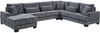 ATLANTIC home collection Wohnlandschaft Miron, U-Form, Breite: 332cm, weicher XXL-Cordbezug, inklusive 6 Zierkissen Bild 3