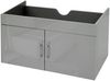 Waschbeckenunterschrank HWC-D16, Waschtischunterschrank Waschtisch Unterschrank Badmöbel, hochglanz 90cm ~ grau Bild 2
