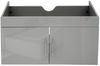 Waschbeckenunterschrank HWC-D16, Waschtischunterschrank Waschtisch Unterschrank Badmöbel, hochglanz 90cm ~ grau Bild 4