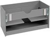 Waschbeckenunterschrank HWC-D16, Waschtischunterschrank Waschtisch Unterschrank Badmöbel, hochglanz 90cm ~ grau Bild 5