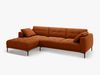 Micadoni Ecksofa Bemy 3-Sitzer Links Samt Terrakotta Bild 2