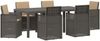 vidaXL Garten Essgruppe mit Kissen 7 pcs Hellgrau und Taupe PP 3430085 Bild 2