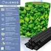 ELONEO PVC Sichtschutzstreifen für Doppelstabmattenzaun, 35m x 19cm, 1er-Set Blätter Bild 2