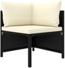vidaXL 4-Sitzer-Gartensofa mit Auflagen Schwarz Poly Rattan 313515 Bild 2