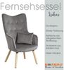 Fernsehsessel Relaxsessel Sessel mit Kissen Stoff Polsterstuhl Dunkelgrau Samt Bild 3
