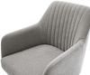 Delife Freischwinger Greg-Flex, Taschenfederkern, Strukturstoff Soft Grau, 56x58x86 cm Bild 4