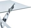 Esstisch 80 x 80 x 75 cm mit Glasplatte und Metallgestell, modern Bild 4