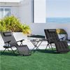 Yaheetech Gartenliege mit Auflage 74,5 cm B Klappbar & Tragbar, Relaxstuhl mit Becherhalter & Kopfkissen & Gepolsterte Fußauflage Bild 2