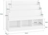 SoBuy KMB118-W Kinderregal, Spanplatte, Papierfurnier, Weiß, 100 x 80 x 30 cm Bild 3