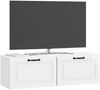 vidaXL Wandmontierter TV-Schrank Hochglanz Weiß 98 x 31 x 30 cm 899409 Bild 3
