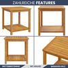 Beistelltisch Holz EMMI - Massivholz, 45x45x45cm | Couchtisch Akazie Beistelltisch Couch Holztisch Outdoor Sofatisch Gartentisch eckig Bild 5