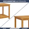 Beistelltisch Holz EMMI - Massivholz, 45x45x45cm | Couchtisch Akazie Beistelltisch Couch Holztisch Outdoor Sofatisch Gartentisch eckig Bild 4