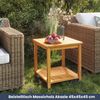 Beistelltisch Holz EMMI - Massivholz, 45x45x45cm | Couchtisch Akazie Beistelltisch Couch Holztisch Outdoor Sofatisch Gartentisch eckig Bild 2